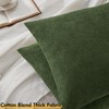 GIGIZAZA Olive Green Decor Pillow Covers 18x18 Set of 2,