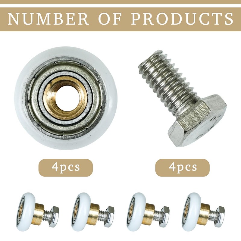 ciciment 4 Pack Shower Door Rollers Runners Wheels - Replacement