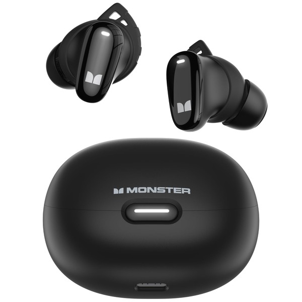 Monster Bluetooth Ear Buds Built-in Microphone, Touch Control, Black