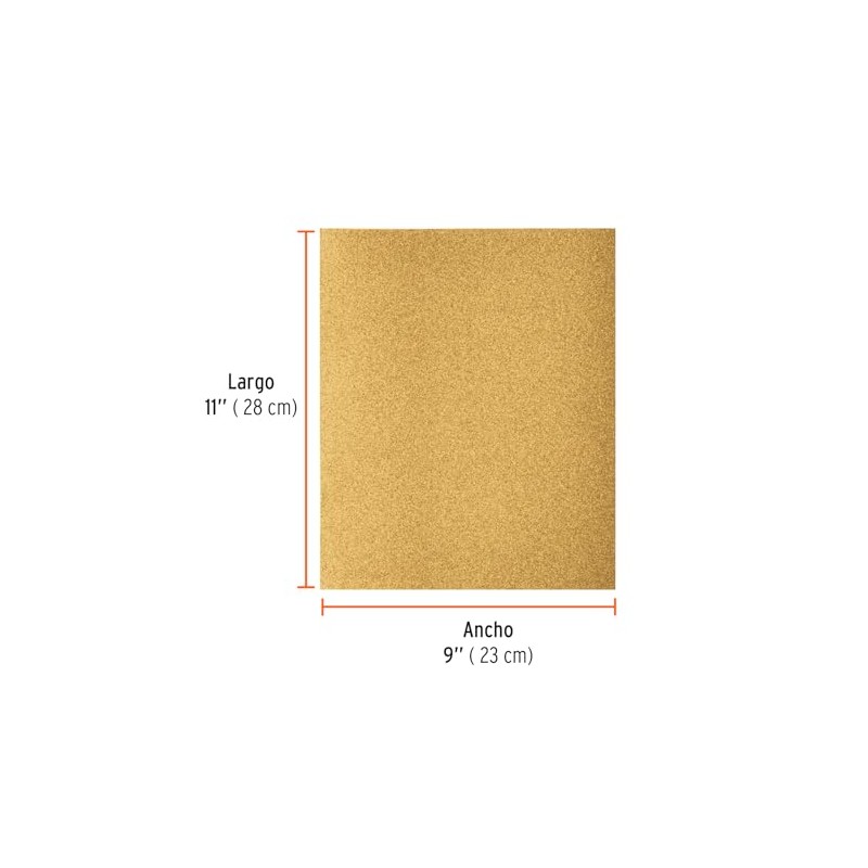 Truper LIMA-120, Lija para madera, papel cabinet, grano 120