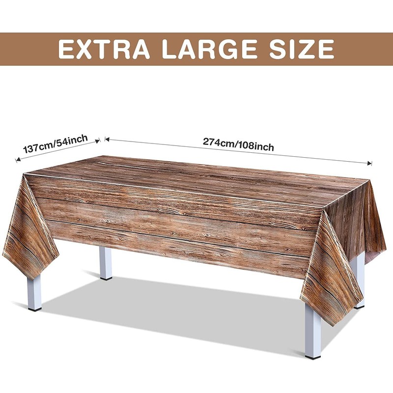 YYBD 3Pcs Wood Grain Table Decor Light Brown Wood Grain