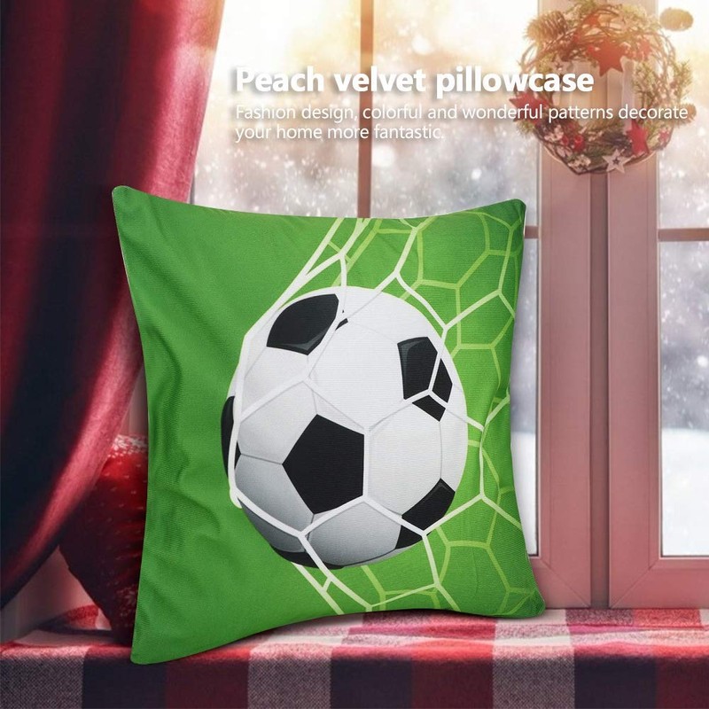 Cikonielf 2Pcs Sofa Pillow Case, Sports Ball Pattern Style Cushion