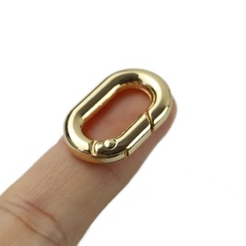 2pcs Zinc Alloy Carabiner Keychain Key Ring Bag Purse Bag Shoulder Bag Hardware Parts Connection Buckle Repair (Gold, 2)