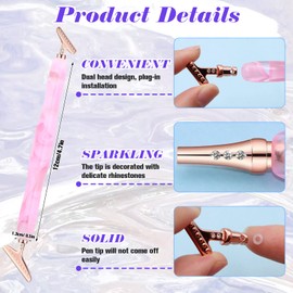 ZYNERY 27-Piece Diamond Painting Pen Kit, 45° Ergonomic Stainless Steel Metal Tips - Resin Diamond Art Pens - Diamond Painting Accessories Tools Pens for Diamond Painting Lovers Gifts (Rose Gold Tips)