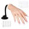 Naughtology Silicon Practice Hand for Acrylic Nails, Realistic Fake Hand