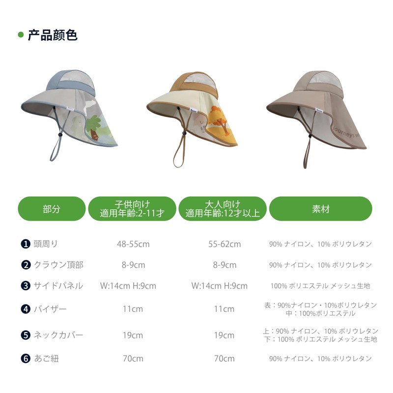 [APRAMO] アプラモ 子供 帽子 キャップ キッズ サンバイザー 日よけ帽子 UVカット 日焼け防止
