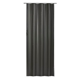 Dunes 36 in. x 80 in. Black Vinyl Accordion Door with Hardware