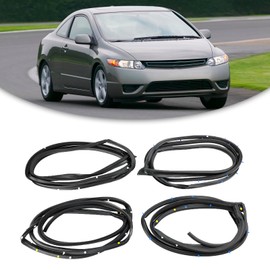 Mad Hornets 4PCS Door Weatherstrip Silence Opening Gasket 72850-SNA-A01 For Honda Civic 2006-2011