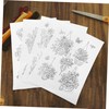 DOITOOL 4Sheets Water Soluble Embroidery Stabilizer DIY Sewing Supply for