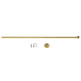 Kingston Brass CCS347 Vintage Shower Curtain Rod Support, 2-5/16'' (L) x 2-5/16'' (W) x 36-1/2'' (H), Brushed Brass