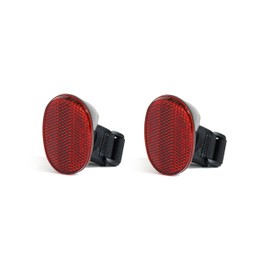 Life Mounts - Bicycle Safety Reflectors - Stay Visible and Stay Safe - Universal Mount for All Bicycle Types - Red Bike Deflector - 360 Rotation - 2 Pack