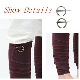 PROCOS Medieval Pirate Leg Wraps Cosplay Costume Accessory 138 inch with Pins, Wine02, One Size