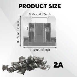 HQRNYP 25PCS 2 Amp Low Profile Mini Car Fuses, Automotive Fuse, Standard Mini Low Profile Blade Automotive Fuse, Car Accessories Short Circuit Protection Car Fuses Fit for Car Motorcycle Truck (2A)