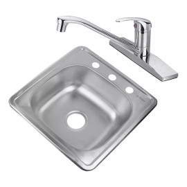 Meer Faucets By Cnx Tarja Con Mezcladora Monomando De Acero Inoxidable Cromada