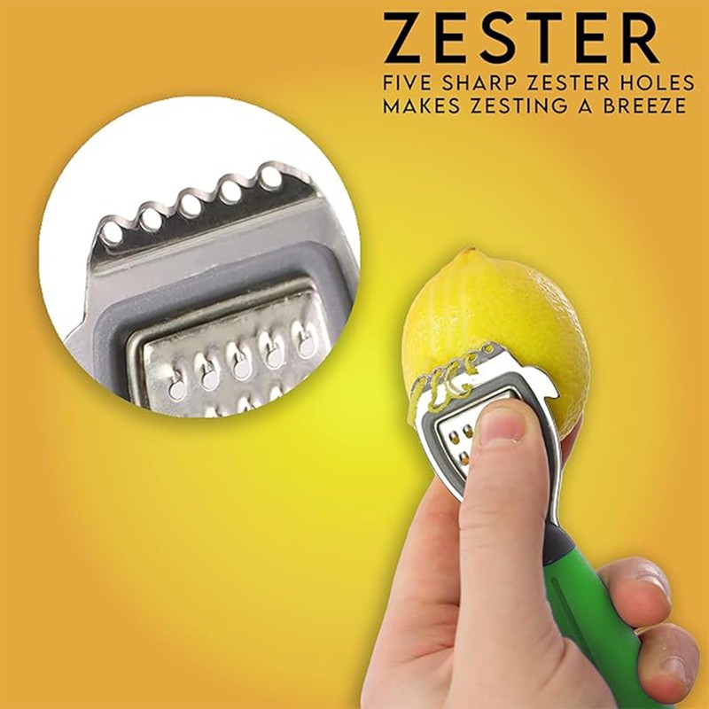 Lemon Zester Bar Tool 3 in 1, Citrus, Lime Zester,