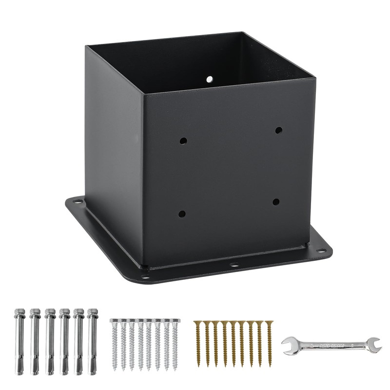 AXWHYS 6x6 Post Base 4 Pcs, (Inner Size 5.6x5.6) Post