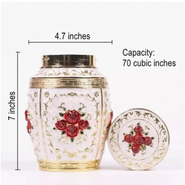 Youdear Memorials Medium Urn for Human Ashes - Rose Cremation Ashes...