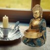 TOLATR Zen Meditation Buddha Statue Candle Holder Spiritual Room Decor