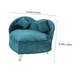 FELTECHELECTR Sofa Shaped Jewelry Box for Travel Compact Earring and Necklace Organizer Case and Lightweight Design for Easy Carrying for Friends and Family