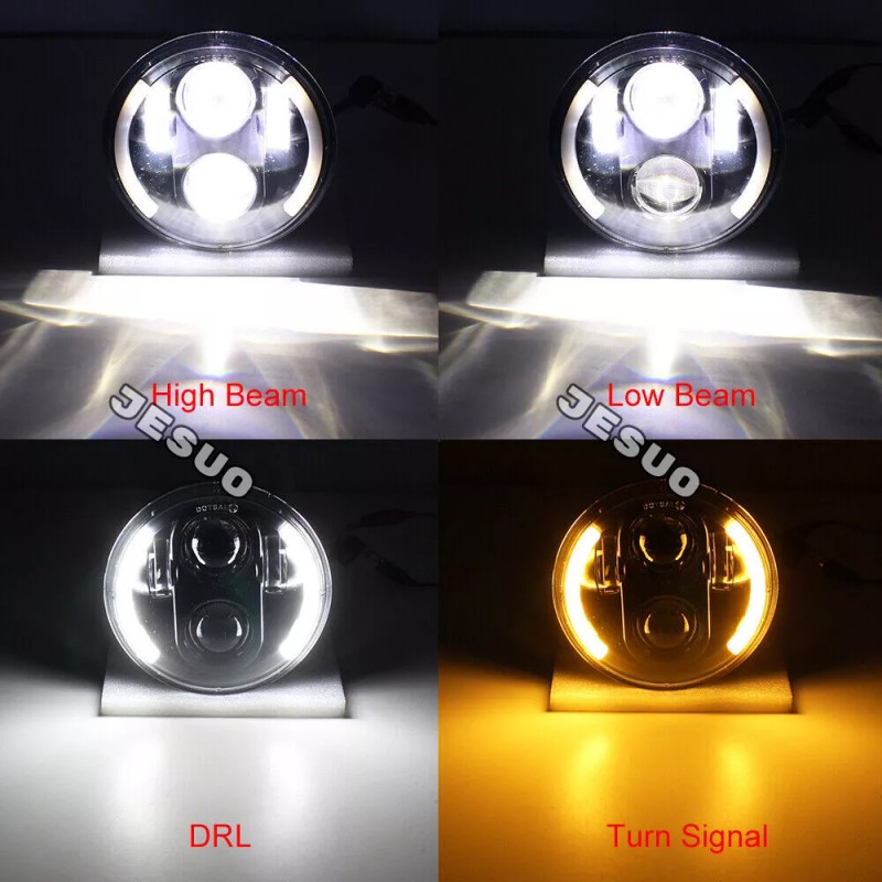 JESUO 4PCS 5.75" Round LED Headlights Hi/Low for Mercury Cougar