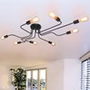 jose2015 Modern Sputnik Light Fixture, Black Dining Room Ceiling Light