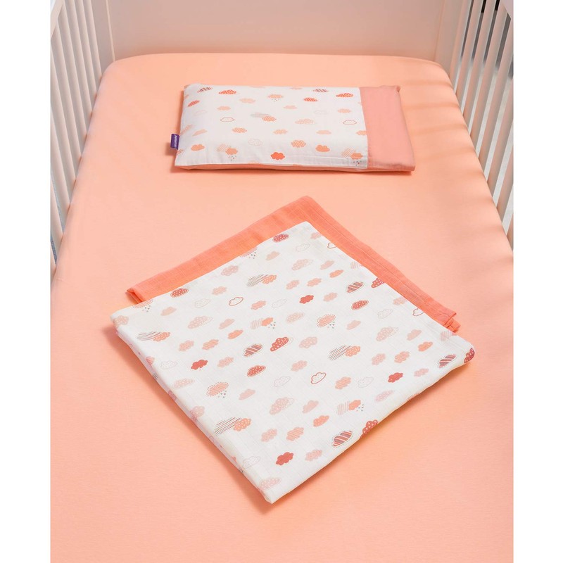 Clevamama Clevamama Bamboo Muslin Cloth Set - Coral (3pk)
