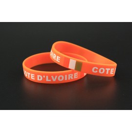 Evankin Forest Country Flag Unisex Silicone Bracelet Rubber Sports Fashion Wristband(Cote d'Ivoire,one size)