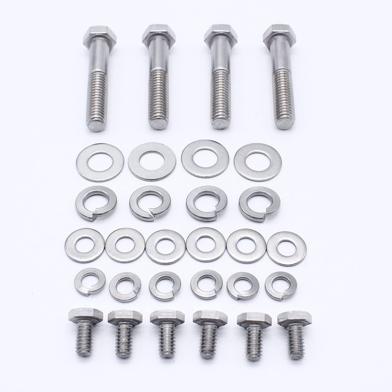GSKMOTOR Engine Bolts KIT Stainless for SBC Chevy Small Block