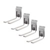 TRINITY Heavy Duty Slatwall Double Hooks with Spring-Lock, 8-Inches, Gray,