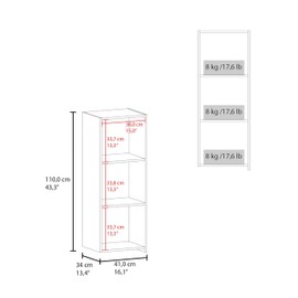 TREATLIFE HOME Wall Cabinet for Stylish Organization, Space-Saving Design with 3 Shelves, for Home Decor and Essentials, Black