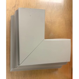 Quality Aluminum 5" 90 Degree Outside Corner Gutter Mitre Norwegian Wood