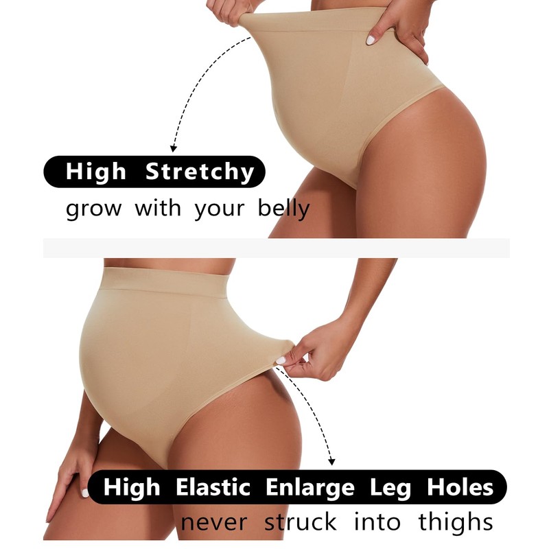 KUNINDOME Maternity Panties, Nude, X-Large