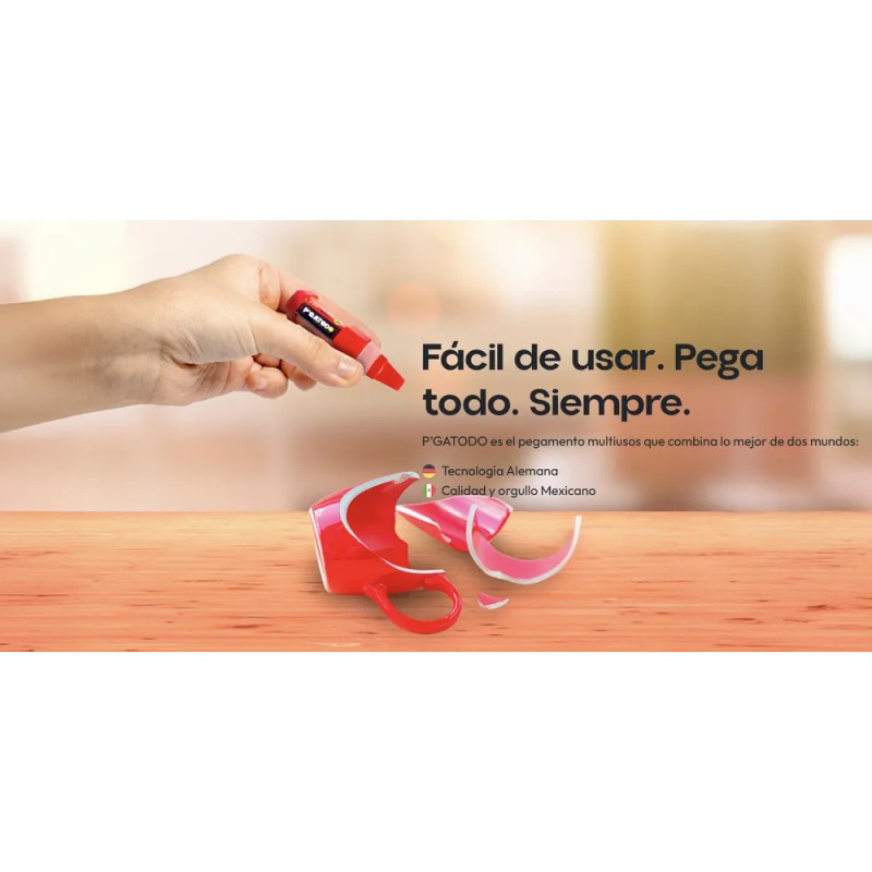 Super-pegamento De Cianoacrilato Pgatodo 4 Piezas De 16 G Rojo