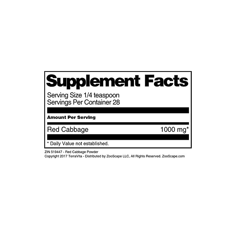Red Cabbage Powder (1 oz, ZIN: 519447)