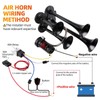 Cenzhiwen Train Horn Kit - 4 Trumpet Metal Air Horns
