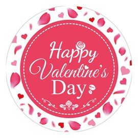 120pcs Happy Valentine's Day Stickers, Self-Adhesive 2 Inch Valentine Gift Tag Stickers Valentines Day Gift Stickers Valentines Day Labels for Gifts Envelope Cards Boxes (Petal Style)