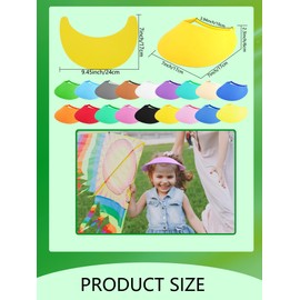 60 Pack DIY Sun Foam Visors Summer Blank Foam Visors Adjustable Sun Visor Hat for Adult Kids Summer Gifts Outdoor Supplies (US, Alpha, One Size, Color Set 2)