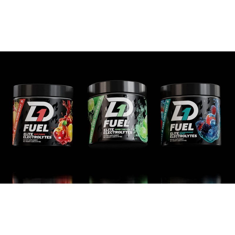 D1 Fuel Elite Electrolyte Powder Packets - Sugar-Free, Hydration Multiplier,