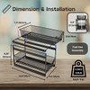 IBERG Under Sink Organizer, 2-Tier Mesh Metal Sliding Storage Basket,