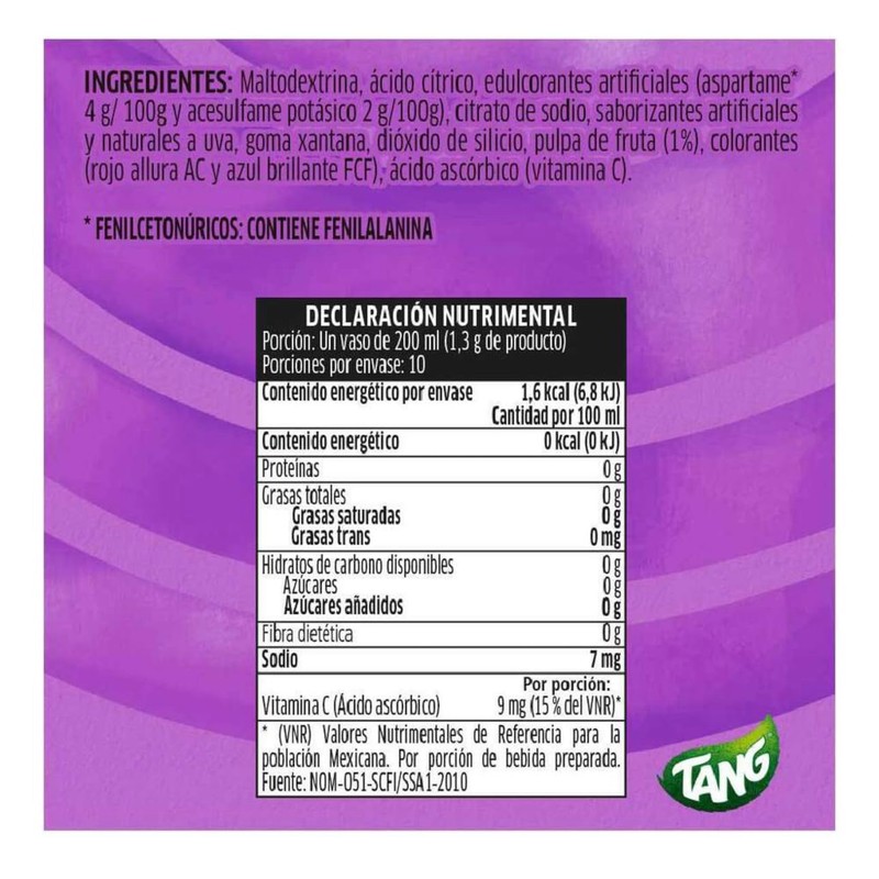 TANG Uva 25g | Powdered Drink Mix Grape 5 Pack