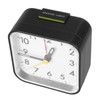 Small Clock Black Alarm Silent Minimalistic Design Snooze with Backlight
