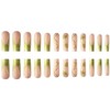 Long Square Press On Nails St.Patrick’s Day Fake Nails Green