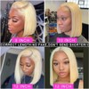 13X4 HD Transparent 613 Blonde Bob Wig Human Hair Lace