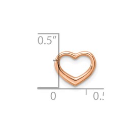 10K Rose Gold Small Charm Pendant, Mini Floating Heart, 2-D, Textured Back, ['10K Rose Gold'], No Gemstone