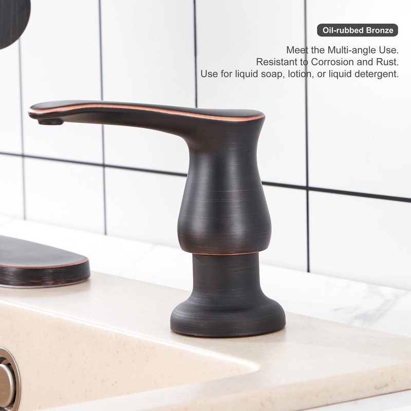 GAGALIFE Kitchen Sink Soap Dispenser Oil Rubbed Bronze, Under Sink