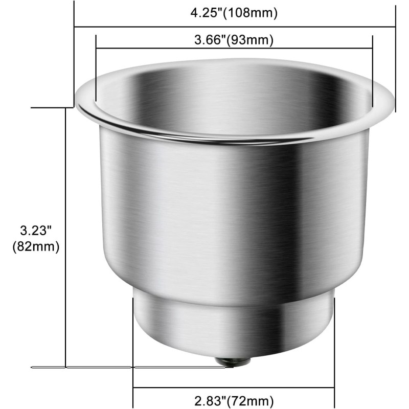 Amarine Made 8 Pack Of Stainless Steel Cup Drink Holder