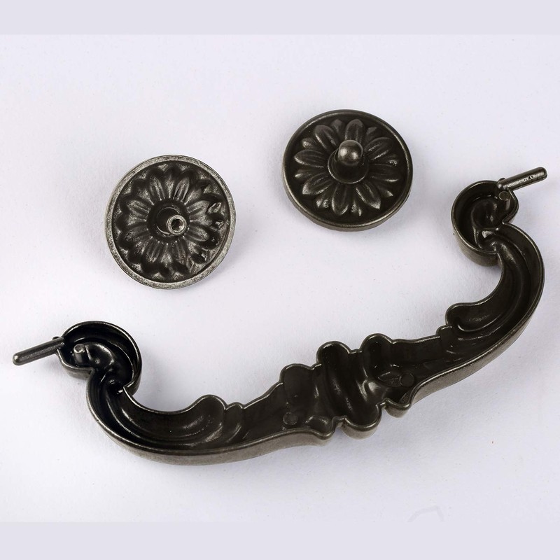 MuDuJia 4-Pack 6" Hole Center Large Drop-Down Bail Dresser Pull