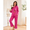 Ekouaer Womens 2 Piece Silk Satin Pajama Set Long Sleeve