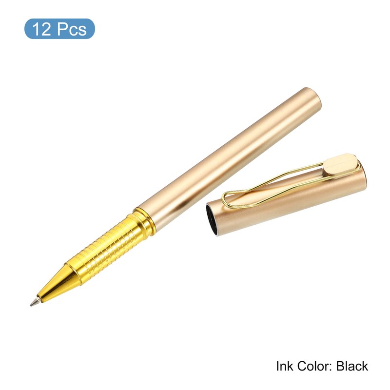 PATIKIL Black Ink Gel Pens, 12 Pack Roller Ball Pens