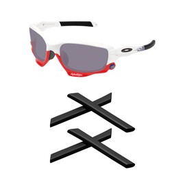 Kygear 2 Pairs Black Silicone Replacement Temple Sleeve Arm Grips, Silicone Rubber Ear Socks Arm Sleeve for Oakley Jawbone/Wind Jacket/Split Jacket, Anti-Slip Glasses Arm Covers